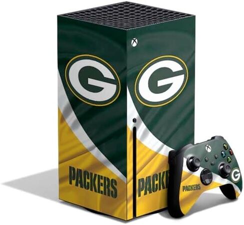 Skinit Decal Gaming Skin Compatible with Xbox Series X Bundle - Officially Licensed NFL Green Bay Packers Design in Kuwait