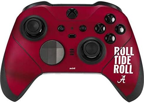 غلاف Skinit المخصص للألعاب متوافق مع وحدة التحكم اللاسلكية Xbox Elite Series 2 - تصميم Alabama Roll Tide Roll المرخص رسميًا in Kuwait