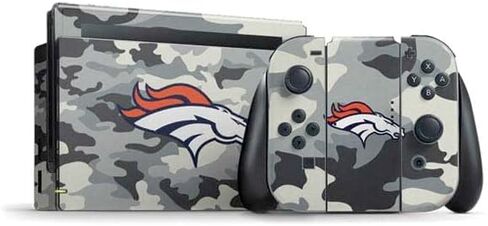 ملصق Skinit المخصص للألعاب متوافق مع حزمة Nintendo Switch - تصميم مرخص رسميًا من NFL Denver Broncos in Kuwait