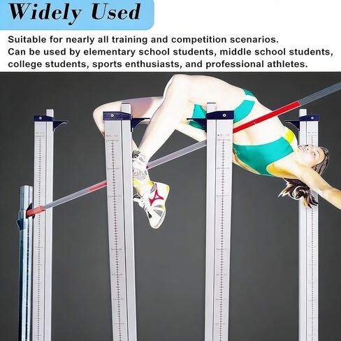 Portable Competition Track and Field High Jump Standards, 1 Pair Training Stands Aluminum, School Standard Measures from 1' to 7.5' in Saudi Arabia