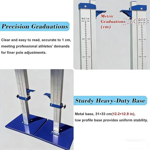 Portable Competition Track and Field High Jump Standards, 1 Pair Training Stands Aluminum, School Standard Measures from 1' to 7.5' in Saudi Arabia