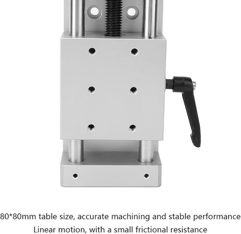 KA80 Aluminum Alloy Manual Linear Sliding Table, 80x80mm Roller Stage, Anodized Surface, 50mm Stroke for Production Machinery and Precision Measurement in Kuwait