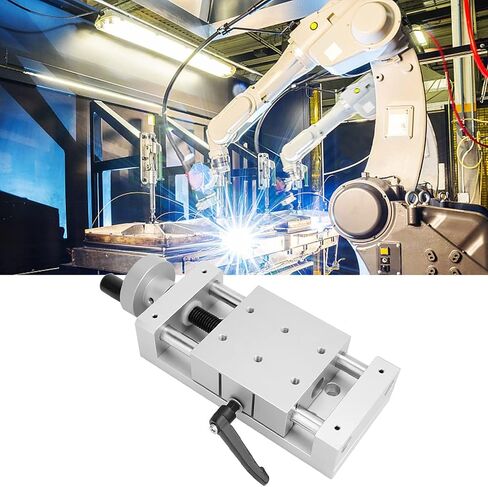 KA80 Aluminum Alloy Manual Linear Sliding Table, 80x80mm Roller Stage, Anodized Surface, 50mm Stroke for Production Machinery and Precision Measurement in Kuwait