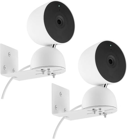 دعامة تثبيت على الحائط لاصقة من UYODM لكاميرا الأمان الداخلية Google Nest Cam سلكية - الجيل الثاني، عصا VHB، بدون دعامة تثبيت للحفر للحصول على أفضل رؤية باللون الأبيض (عبوتان) in Kuwait