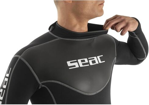 بدلة الغوص SEAC Sense Black، قطعة واحدة للرجال للغطس تحت الماء، 3 مم من النيوبرين فائق المرونة in Kuwait