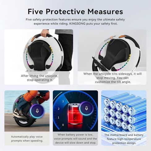 KINGSONG KS-16SPro دراجة أحادية كهربائية ذات عجلة واحدة ذاتية التوازن للبالغين، نطاق أقصى 45 ميلاً، سرعة قصوى 25 ميلاً في الساعة و35 درجة تسلق، دراجة أحادية ذكية ذاتية التوازن للركاب in Kuwait