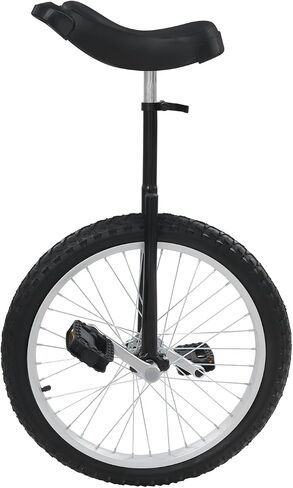 20 Inch Unicycle for Adults and Beginners, Adjustable Height Handheld Seat Unicycle with Shock Absorbing Fork, Heavy Duty One Wheel Bike Balance Trainer in Kuwait
