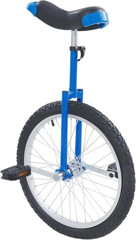 20 Inch Unicycle for Adults and Beginners, Adjustable Height Handheld Seat Unicycle with Shock Absorbing Fork, Heavy Duty One Wheel Bike Balance Trainer in Kuwait