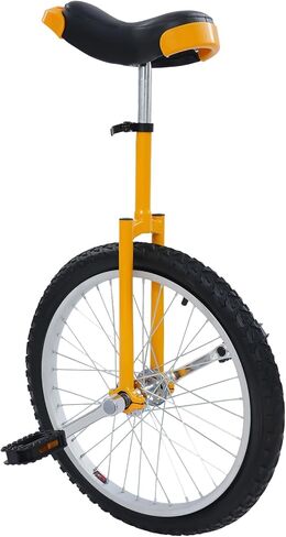 20 Inch Unicycle for Adults and Beginners, Adjustable Height Handheld Seat Unicycle with Shock Absorbing Fork, Heavy Duty One Wheel Bike Balance Trainer in Kuwait