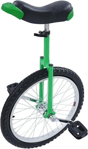 20 Inch Unicycle for Adults and Beginners, Adjustable Height Handheld Seat Unicycle with Shock Absorbing Fork, Heavy Duty One Wheel Bike Balance Trainer in Kuwait