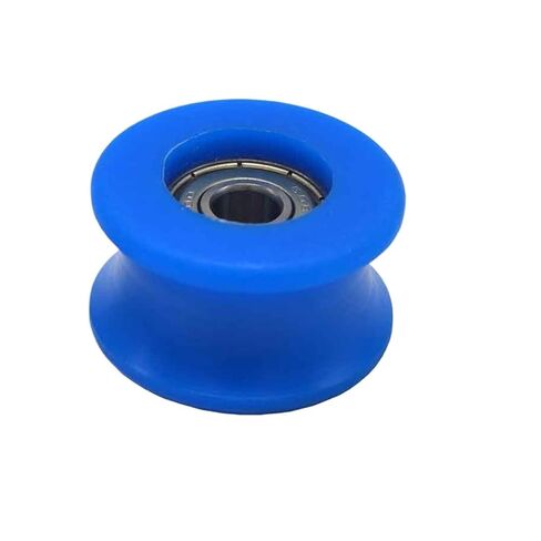 Automatic Glass Door Muted Wheel Sliding Nylon Pulley Spreader Sensors Hanging Fitting Roller Track Hardware Part(Nylon Blue) in Kuwait