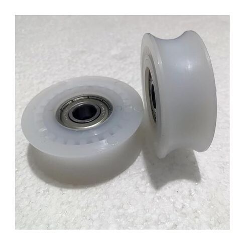 Automatic Glass Door Muted Wheel Sliding Nylon Pulley Spreader Sensors Hanging Fitting Roller Track Hardware Part(Nylon Blue) in Kuwait