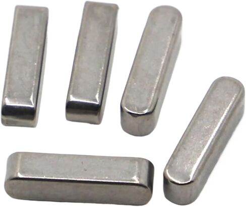 Parallel Keys 304 Stainless Steel Square Parallel Keys M3-M6 Pack of 20 8-30mm GB1096 Flat Key(5pcs M6-6,25mm) in Kuwait