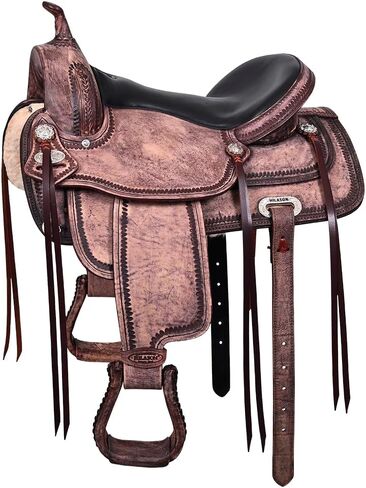HILASON Western Horse Saddle جلد أمريكي فليكس تري تريل آند بليجر براون | للخيول in Kuwait