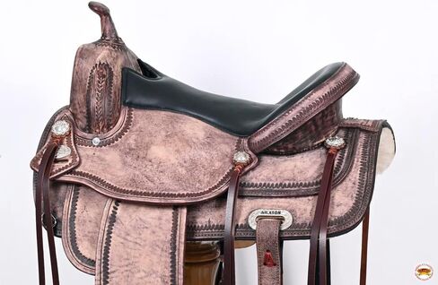 HILASON Western Horse Saddle جلد أمريكي فليكس تري تريل آند بليجر براون | للخيول in Kuwait