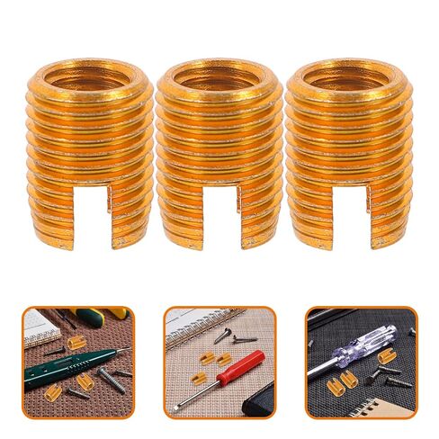 Healeved 20pcs Stainless Steel Self Tapping Threaded Inserts with Protective Design for High-Stress Applications, Inner Diameter M10, Outer Diameter 14mm, for Professional and DIY Use in Kuwait