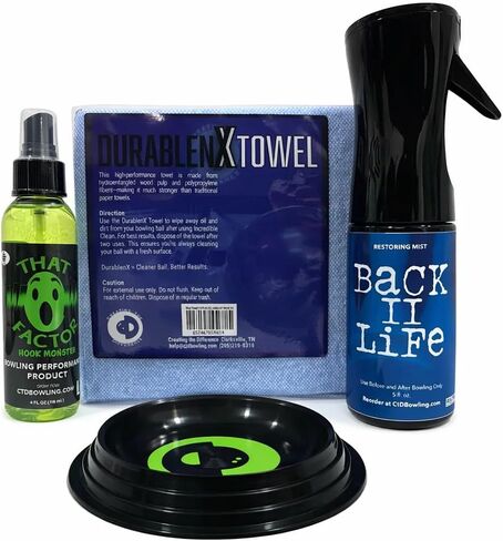 Creating the Difference Back II Life Bowling Ball 5 oz Restoring Mist Kit Performance Restoration System | 4 oz Wow Factor Hook Monster, DurablenX Towels and Ball Cup Included in Saudi Arabia