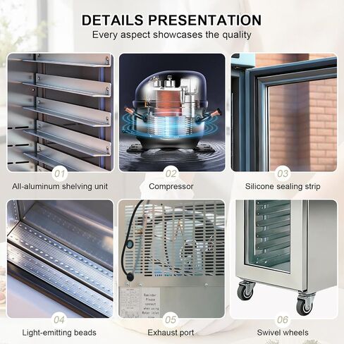 Kolice Commercial Dough Proofers, 18''x26'' Sheet Pans Bread Proofers,Baking Proofer Machine-Integrated Freezing,Thawing,Keep Fresh and Fermentation,18 Trays, 635L,Temperature : -22C to 45C in Kuwait