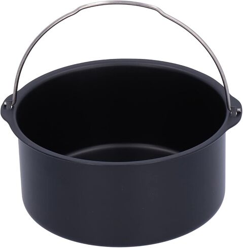 CHICIRIS Cake Baking Tray, Non Stick Cake Pan Baking Mold Carbon Steel for Electric Fryers Steamers, with Kitchen Tool for Desserts Stews, Fryer Accessories (8 Inch) in Kuwait