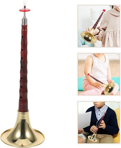 VICASKY Suona in D Key Traditional Chinese Woodwind Instrument for Beginners, Resin Abs Body with Rosewood Finish and Metal Bell, Portable Folk Music Wind Instrument for Music Practice in Kuwait