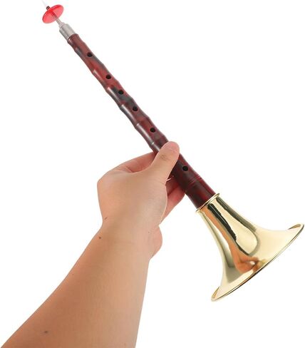 Beavorty D Key Chinese Traditional Suona Wind Instrument with Resin Abs Bowl, Sturdy Rosewood Finish, High Corrosion Resistance and Crack Prevention, Lightweight Folk Music Tool in Kuwait