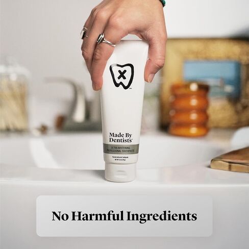 Whitening Powder + Ultra Whitening Toothpaste – Complete Whitening Bundle for Sensitive Teeth with Hydroxyapatite Fluoride & Hydrogen Peroxide – ADA Approved, Non-Abrasive & Vegan in Kuwait