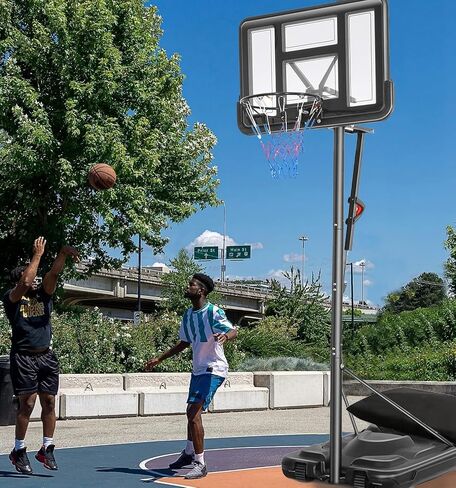 Basketball Hoop Outdoor 10ft Adjustable Portable Basketball Hoops & Goals System for Teens Youth and Adults in Backyard/Driveway/Indoor, 45 Inch Shatterproof Backboard, Fillable Base in Kuwait