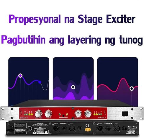 Professional Audio Processor, Autotune Vocal Processor with Treble/Bass Frequency Adjustment, Sound Exciter Maximizer for Enhanced House Karaoke, Stage Performances, and Live Audio Quality in Saudi Arabia