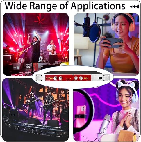 Professional Audio Processor, Autotune Vocal Processor with Treble/Bass Frequency Adjustment, Sound Exciter Maximizer for Enhanced House Karaoke, Stage Performances, and Live Audio Quality in Saudi Arabia