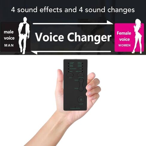 Diyeeni Portable Voice Changer, USB Rechargeable Sound Effects Machine with 4 Effects & 4 Voice Changes, 3.5mm Interface for Live Chat Gaming Karaoke in Kuwait