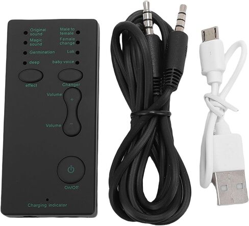 Diyeeni Portable Voice Changer, USB Rechargeable Sound Effects Machine with 4 Effects & 4 Voice Changes, 3.5mm Interface for Live Chat Gaming Karaoke in Kuwait