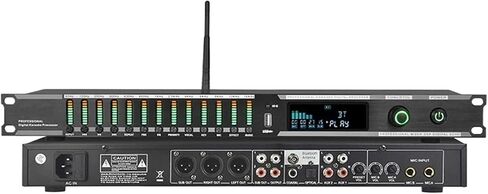 Professional Digital Audio Processor, KTV Digital Pre-stage Effector with Remote Control, Usb BT Fiber Optic Microphone Input, KTV Reverb Howling Processor For Stage, Performance in Saudi Arabia