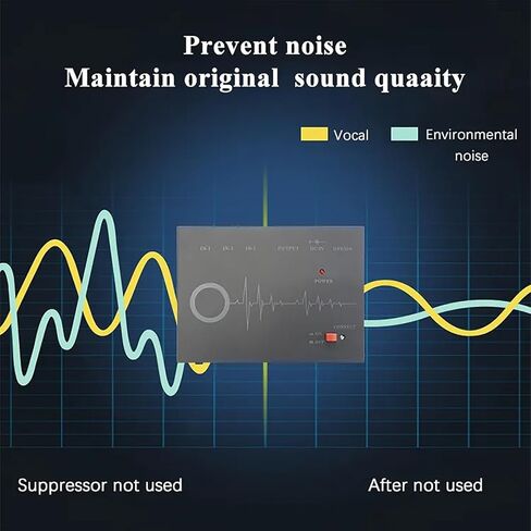 Mini Professional Feedback Suppressor, Anti-Howling Audio Processor, 3-in 1-Out Microphone Feedback Frequency Shifter, Precise Suppression & No Damage to Sound Quality, Automatic Anti-Howling in Saudi Arabia