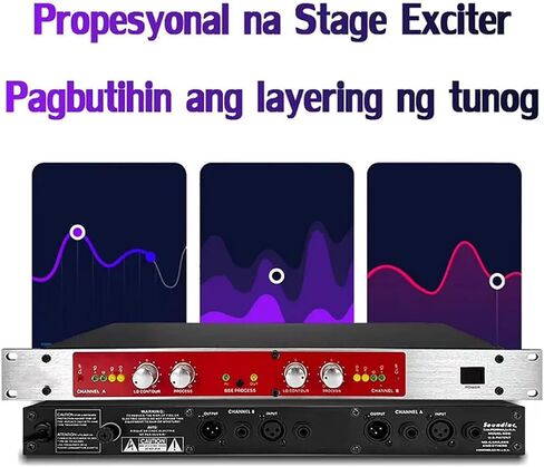 Professional Audio Processor, Studio Mixer Vocal Effects Processor, With Treble/bass Frequency Adjustment, Prevents Distortion Boosts Vocal Clarity, For House Karaoke, Stage in Kuwait