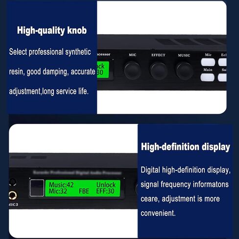Professional Digital Audio Processor, X5 Audio Processor, DSP Digital Reverberation, 3 Microphone Channel, Anti-Howling and Support 5.1 Channel Output, for Home Theater and Speakers in Saudi Arabia