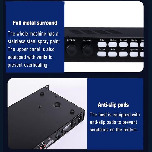 Professional Digital Audio Processor, X5 Audio Processor, DSP Digital Reverberation, 3 Microphone Channel, Anti-Howling and Support 5.1 Channel Output, for Home Theater and Speakers in Saudi Arabia