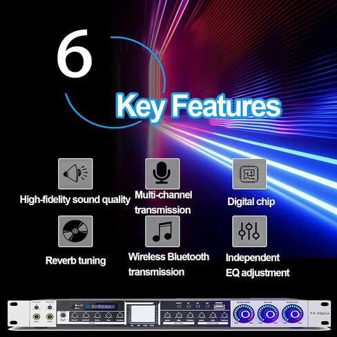مؤثرات KTV لمرحلة ما قبل المرحلة، معالج صوت مزيل ردود الفعل، معالج صوت مضاد للعواء، تقليل الضوضاء، للأداء والمسرح والمؤتمرات والكاريوكي in Kuwait