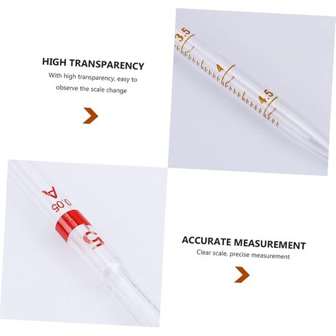 4pcs Eco-Friendly Glass Pipette Single Long Dropper Measuring Straw for Lab in Kuwait