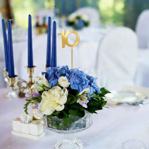 30 Pcs Metal Table Numbers with Sturdy Holder Base 12 Inch Stainless Steel Party Desk Figure Gold 1-30 Table Numbers for Wedding Reception Party Banquet Catering Event in Kuwait