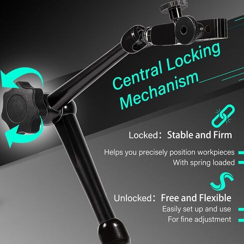 DG61003 Regular Duty Dial Gage Holder 丨Magnetic Base丨Metal Fine Adjustment丨Holding Power 176lbs丨360° Rotation | Metal Fine Adjustment in Kuwait