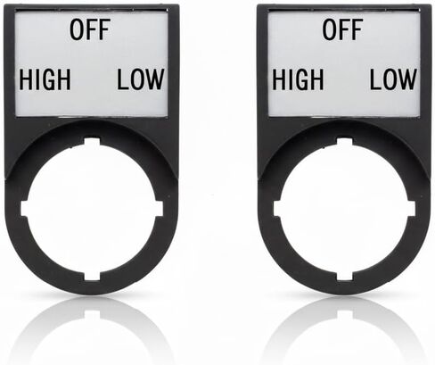 Legend Plate "HIGH OFF LOW" with Holder, For Use with 22mm Switches (Pack of 2) in Kuwait