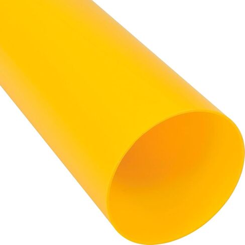 Global Industrial Reflective Bollard Sleeve, 6" Dia. x 52"H, Yellow with Red Tape in Kuwait