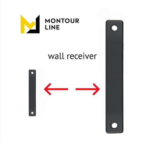 حاجز حزام قابل للسحب مثبت على الحائط من Montour Line WM115 مع نهاية حزام مغناطيسي، حامل ثابت، غلاف أسود (11 قدم أصفر مع "تحذير - لا تدخل" حزام بأحرف سوداء) in Kuwait