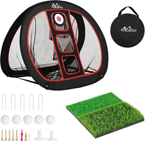 MoKo Golf Chipping Net, Pop Up Target Practice Net, Portable Golf Practice Equipment for Indoor/Outdoor Chipping Accuracy & Swing Training, Gifts for Golfers in Kuwait