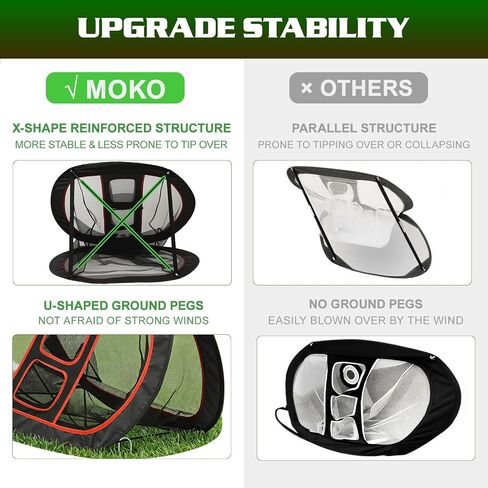 MoKo Golf Chipping Net, Pop Up Target Practice Net, Portable Golf Practice Equipment for Indoor/Outdoor Chipping Accuracy & Swing Training, Gifts for Golfers in Kuwait