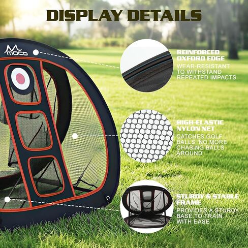 MoKo Golf Chipping Net, Pop Up Target Practice Net, Portable Golf Practice Equipment for Indoor/Outdoor Chipping Accuracy & Swing Training, Gifts for Golfers in Kuwait