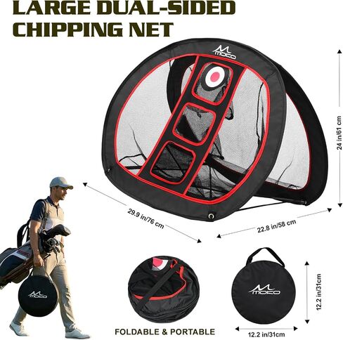 MoKo Golf Chipping Net, Pop Up Target Practice Net, Portable Golf Practice Equipment for Indoor/Outdoor Chipping Accuracy & Swing Training, Gifts for Golfers in Kuwait