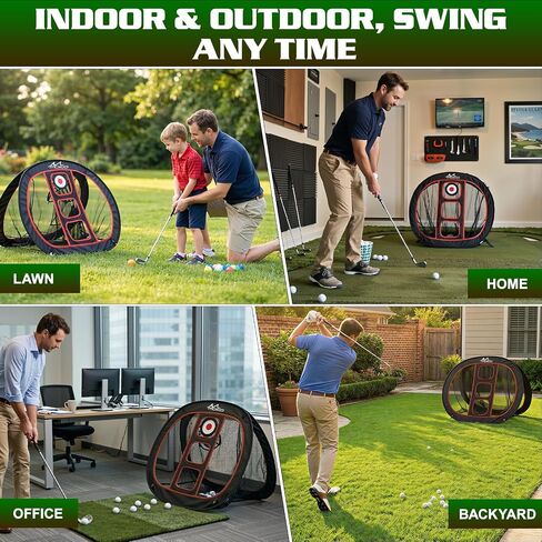 MoKo Golf Chipping Net, Pop Up Target Practice Net, Portable Golf Practice Equipment for Indoor/Outdoor Chipping Accuracy & Swing Training, Gifts for Golfers in Kuwait