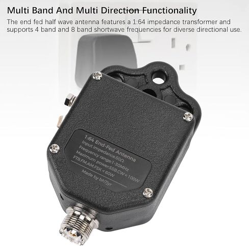 Haofy End Fed Half Wave Antenna, ABS Material, 4 Band 8 Band, with 1:64 Balun, Long Distance Outdoor Communication for Amateur Enthusiasts in Kuwait
