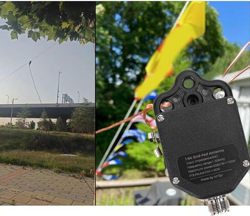 Haofy End Fed Half Wave Antenna, ABS Material, 4 Band 8 Band, with 1:64 Balun, Long Distance Outdoor Communication for Amateur Enthusiasts in Kuwait